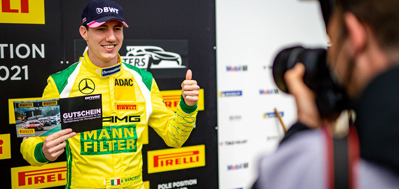 A POLE AND A FIRST PLACE: MARCIELLO TRIUMPHS IN HIS ADAC GT MASTERS DEBUT